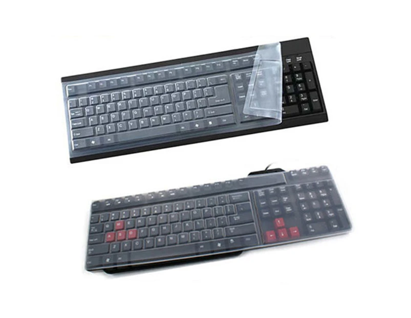 1Sheet Keyboard Protector Transparent 108 Keys Antifouling Desktop Computer Keyboard Film for Home