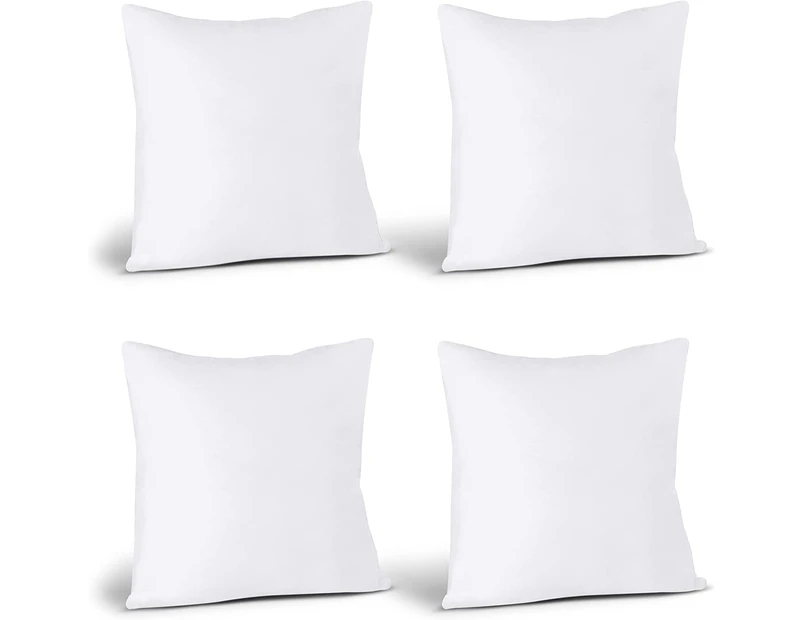 Modern-Throw Pillows Insert (Pack of 4, White) -  Bed and Couch Pillows - Indoor Decorative Pillows-12 x 12