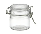 12 x GLASS CLIP JARS 100mL | Food Storage Jars Spices Herbs Jam Chutney Honey Container for Kitchen Canning Pasta Cereal Spice
