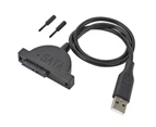 SATA 7+6 13Pin to USB Slim Adapter TPE USB2.0 Optical Drive Cable for Laptop