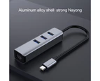 Adapter 3 Ports Computer Accessories USB 3.0 Type C HUB to Rj45 Gigabit Ethernet Adapter for MacBook