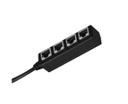 Ethernet Splitter High Speed Plug Play ABS Ethernet RJ45 Cable Adapter for Computers