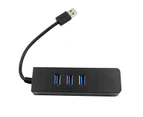 3 Ports USB 3.0 Gigabit Ethernet Lan RJ45 External Network Adapter Cable Hub