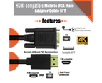 1080P HDMI-compatible to VGA Cable Adapter Connector High Clarity TV PC Monitor Video Accessories