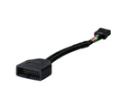 PC USB 2.0 9Pin Male to Motherboard 3.0 20Pin Female Adapter Cable Converter