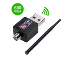 USB WiFi Adapter Portable Wide Compatiblity Plastic Network LAN Card Dongle with Antenna Daily Use