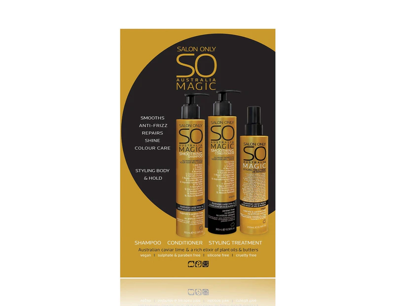 Salon Only SO Magic Trio Pack   Shampoo 300ml,Conditioner 300ml ,Styling Treatment 200ml