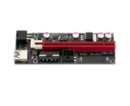 Riser Card Good Conductivity Efficient PCB VER009S USB 3.0 1X to 16X PCI-E Express Riser Card for Desktop