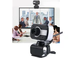 Mini High Clarity 1080P Rotatable PC Computer Webcam Camera with Microphone for Live Broadcast - Silver