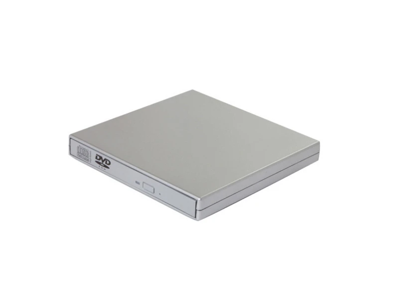 USB External DVD CD Reader Player Optical Drive for Windows Laptop Computer - Silver