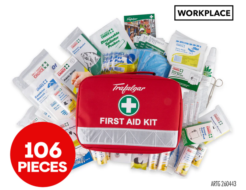 Trafalgar Workplace First Aid Kit w/ Portable Soft Case