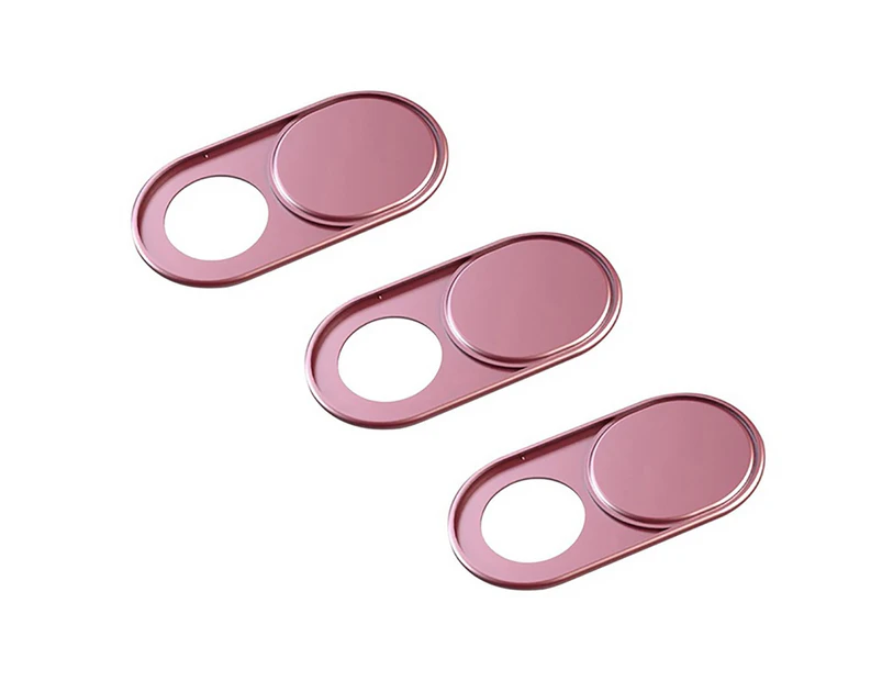 3Pcs Mini Ultra-thin Camera Lens Covers Privacy Protector for Phone - Rose Gold
