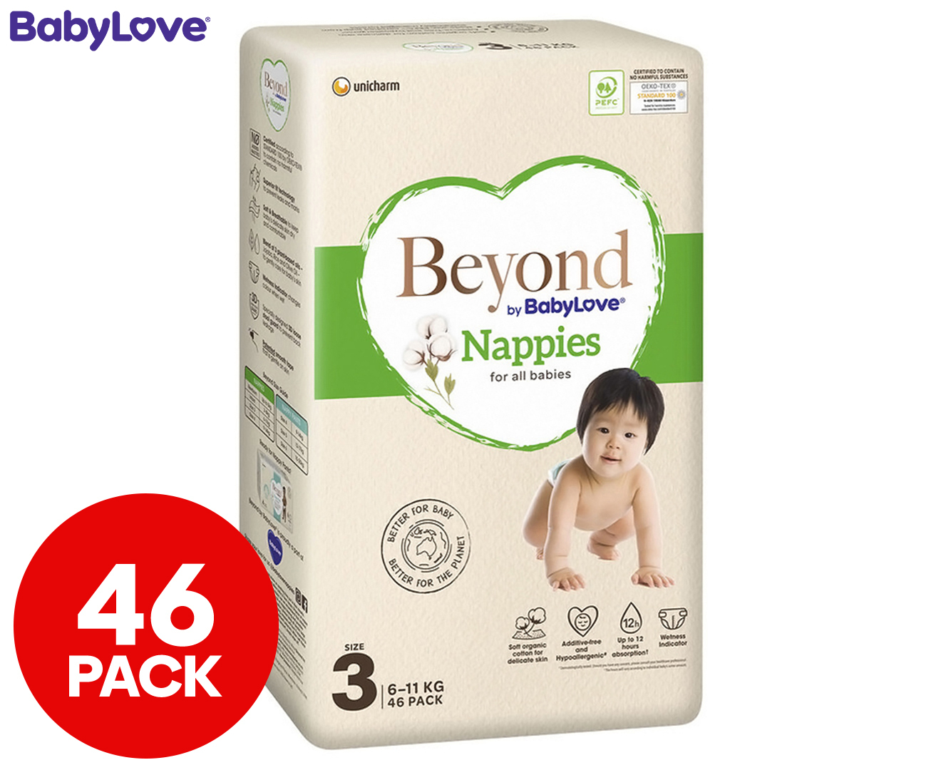 2 x BabyLove Size 6 15-25kg Premium Nappy Pants 42pk