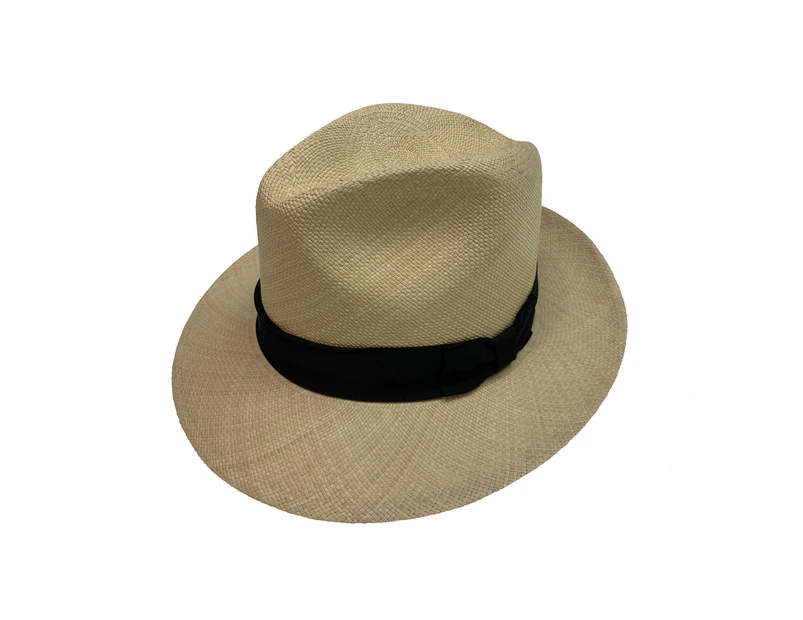 Boutique Mens Straw Hat Straw MADE IN USA Fine Du-Pont Teflon Genuine Panama