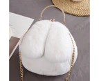 Bestjia Women Cute Rabbit Ears Faux Fur Crossbody Chain Shoulder Bag Pouch Purse Handbag - O