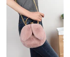 Bestjia Women Cute Rabbit Ears Faux Fur Crossbody Chain Shoulder Bag Pouch Purse Handbag - Q