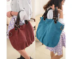 Bestjia Fashion Women Solid Color Zip Tote Handbag Shoulder Crossbody Pouch Canvas Bag - Coffee