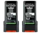 2 x L'Oréal Men Expert Total Clean Pure Carbon Shower Gel 300mL