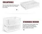 12 x COLLAPSIBLE 6.3Lt STORAGE BASKETS Stackable Organiser Containers Drawer Box Foldable Bins Basket Bins Wardrobe Closet Organizer Cloth Basket