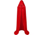 Full Length Hooded Velvet Cloak Halloween Christmas Fancy Cape Costumes 59"…