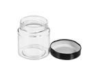 GLASS MASON JARS w/ BLACK LID [48 Pack] 240mL Storage Containers Wedding Favours Canning Conserve Preserving Honey Herbs Spice Jam Jars Party Shower