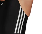 Adidas Women's Mid Padded 3-Stripes One-Piece Swimsuit - Black/White
