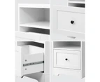 Oikiture Bedside Table Hamptons White