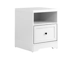 Oikiture Bedside Table Hamptons White