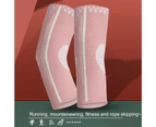 1 Pair Elbow Pad Super Soft Sweat-absorbent Non-Slip Elastic Gym Sport Arm Sleeve for Basketball-Pink-S