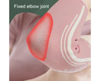 1 Pair Elbow Pad Super Soft Sweat-absorbent Non-Slip Elastic Gym Sport Arm Sleeve for Basketball-Pink-L