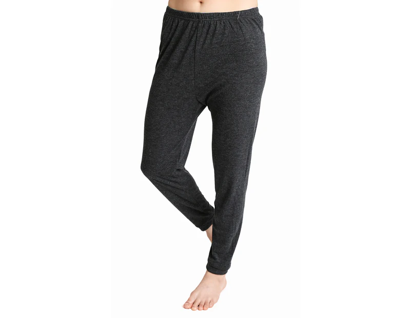 Women's Merino Wool Long Janes Thermal Underwear Layer Thermals Leggings Pants - Black