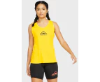 Nike Women's City Sleek Trail Gym Yoga Sports Running Singlet Tank Top - Yellow