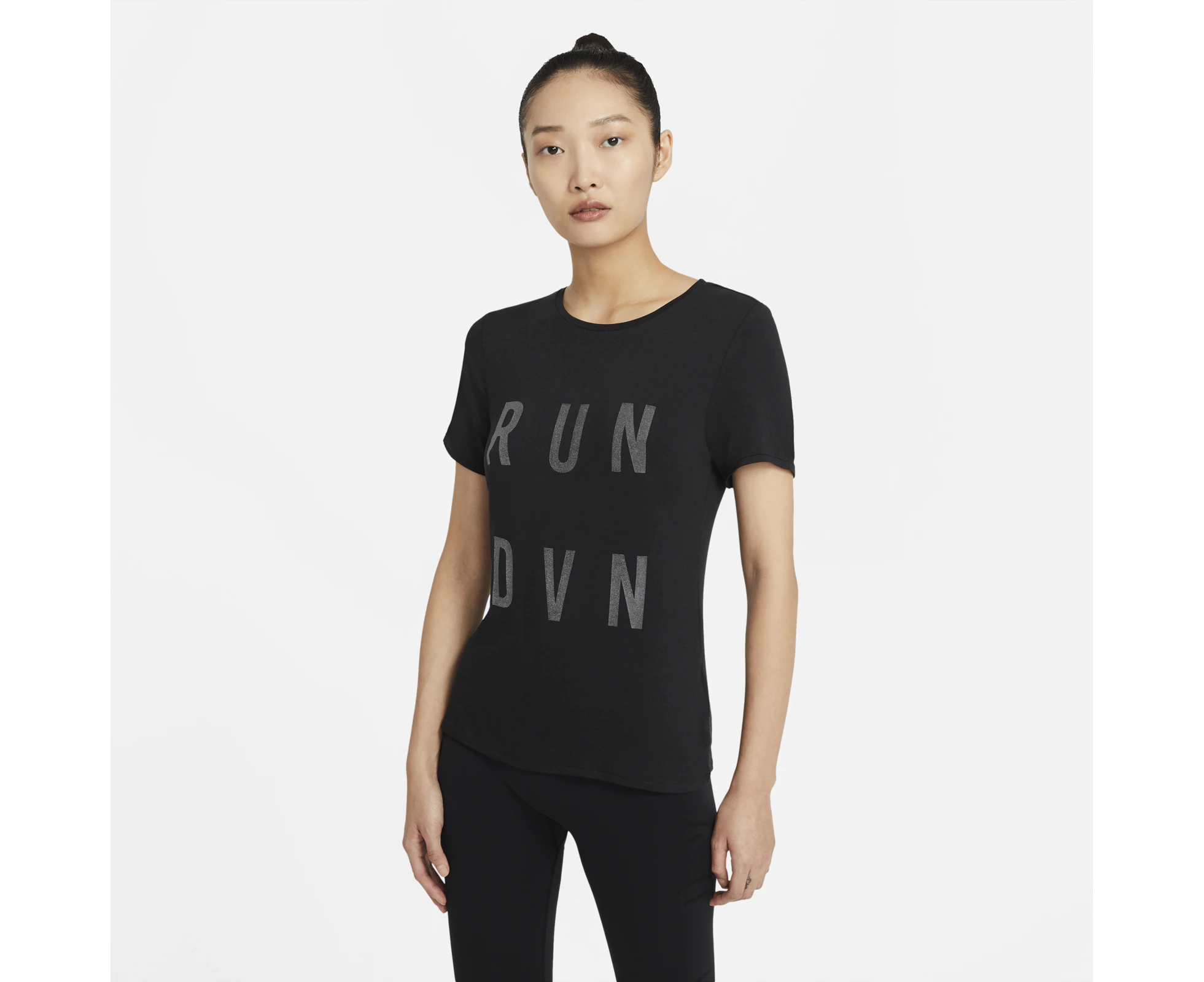 Nike Women's Run Division City Sleek Short Sleeve Top - Black