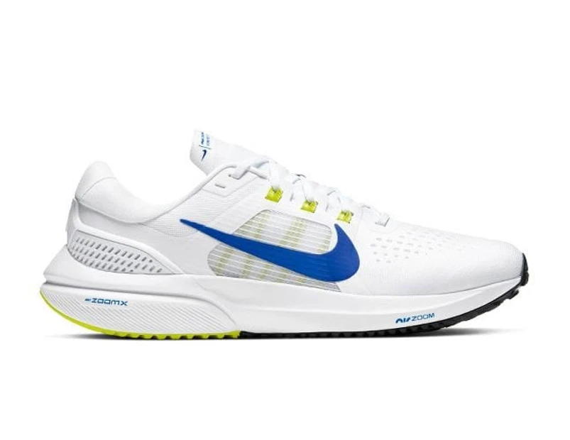 Nike Men's Air Zoom Vomero 15 - White Racer Running Gym Shoes - Blue Black