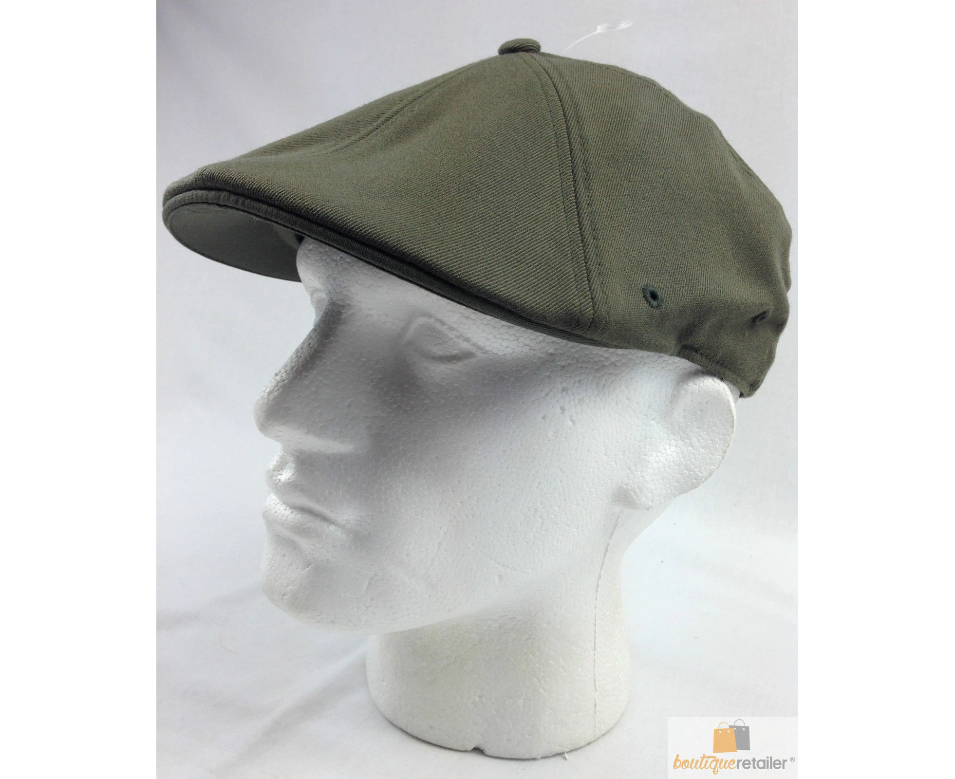 KANGOL Wool Flexfit 504 Ivy Cap K0873CO sboy Driving Hat with Eyelets Flat - Loden Green