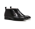 JULIUS MARLOW HUB Leather Boots Dress Work Formal Business Shoes Chukka - Black