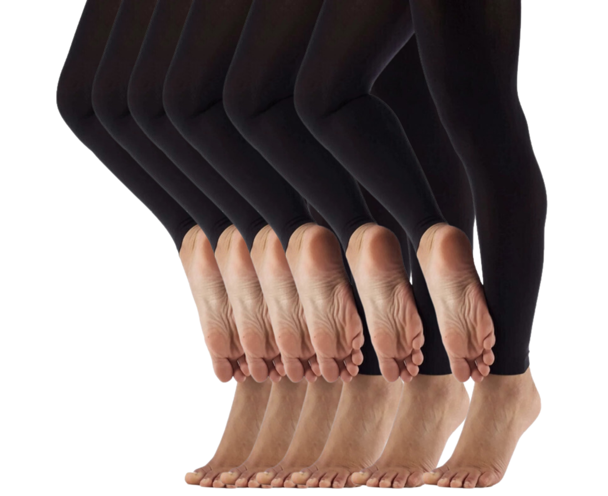 6x Women's Ladies Footless Tights Stockings Pantyhose Leg Hosiery Thermal