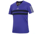 Adidas Boy's Andy Murray Barricade T-Shirt Purple V-Neck Tee Sports Athletic