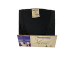 100% Pure Merino Wool Women's Long Sleeve Thermal Top Woolmark Thermals Fleece - Black