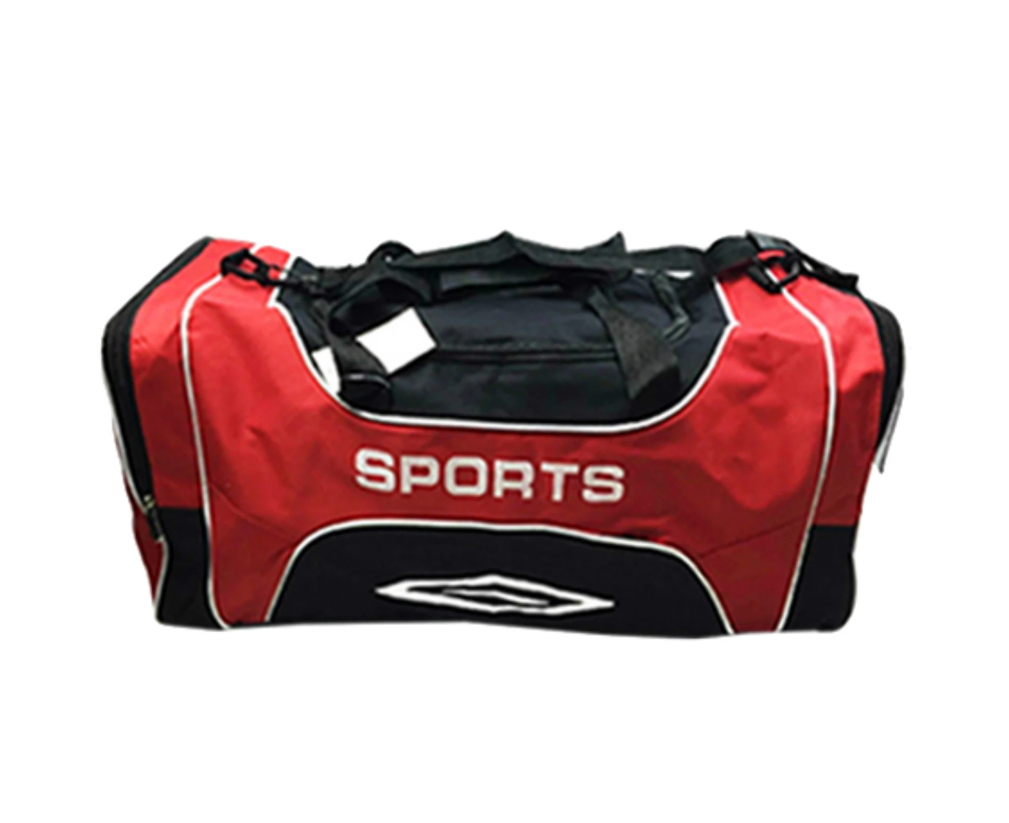 MEDIUM SPORTS BAG With Shoulder Strap Gym Duffle Travel Bags Water Resistant - Red