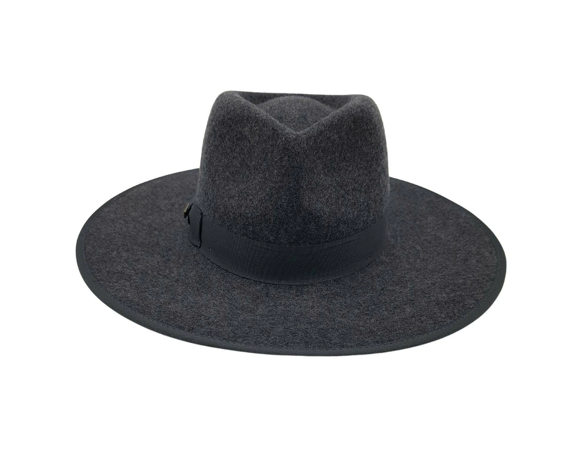 Jacaru 1852 Drover 100% Australian Wool Felt Fedora Hat Outback - Dark Grey