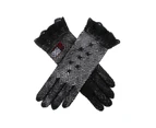 Women s Hand Crochet Gloves - Black