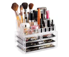 Holder Cosmetic Makeup Organiser 4 Drawer Storage Jewellery Box Clear Acrylic
