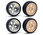 4PCS ZD Racing EX16 S16 1/16 RC Car Spare Tires Wheels Metal Rims 6630 Vehicles Models Parts Accessories