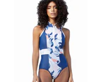 MF Sea Zip One Piece Swimsuit |Mamba Blue