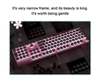 Ergonomic Mechanical Gaming Keyboard,with 104 Responsive Keys,Cute Girl Heart Pink 104 Keys Led Backlit Gaming Keyboard for Gaming and Typing PINK