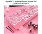Ergonomic Mechanical Gaming Keyboard,with 104 Responsive Keys,Cute Girl Heart Pink 104 Keys Led Backlit Gaming Keyboard for Gaming and Typing PINK