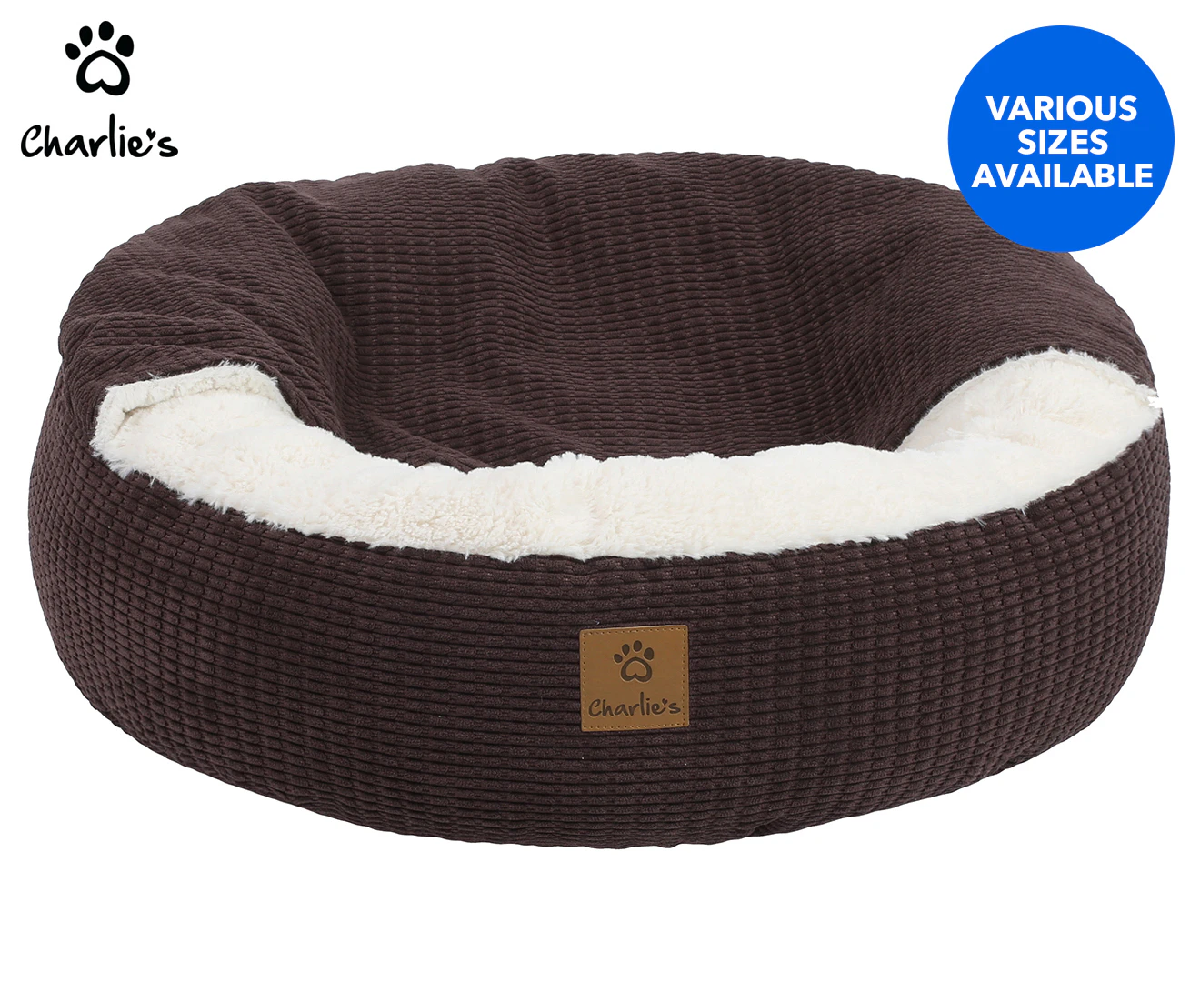 Charlie's Cushioned Snookie Pet Bed - Latte