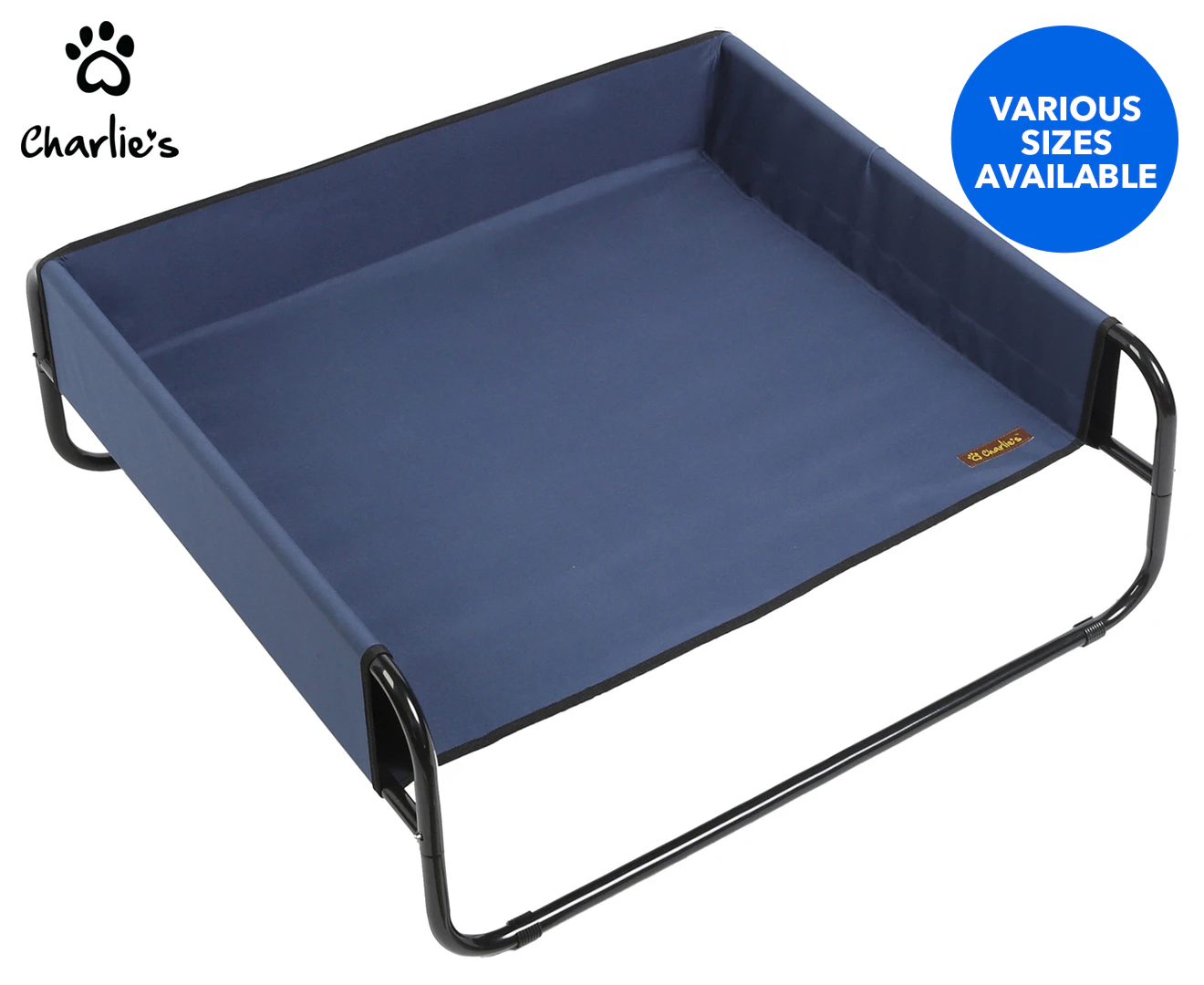 Charlie's High Walled Outdoor Trampoline Pet Bed - Blue