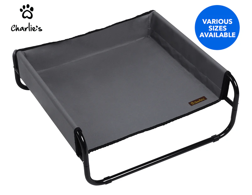 Charlie's High Walled Outdoor Trampoline Pet Bed - Grey